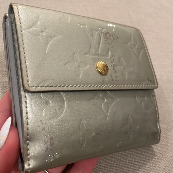 Vintage💚Louis Vuitton💚Monogram Patent Vernis Elise Wallet Perle - Picture 7 of 14